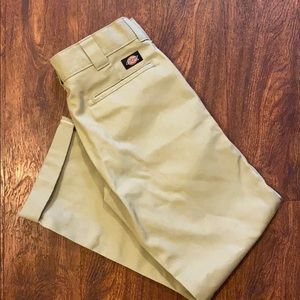 Dickies slim straight beige pants